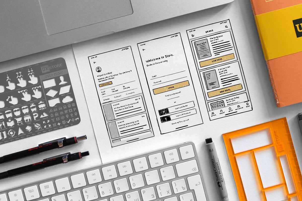 keyboard and tools for ux design